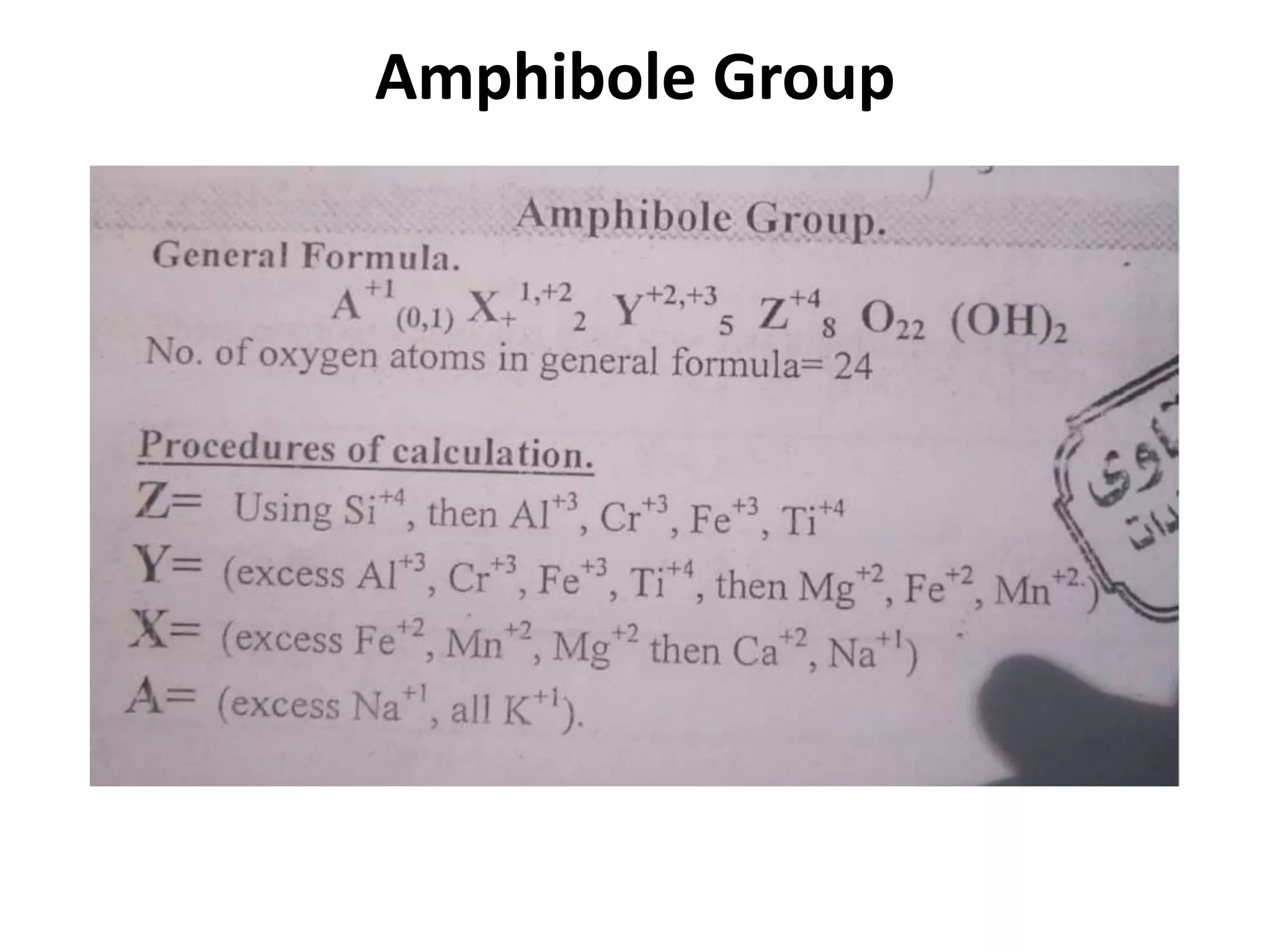 Amphibole Group
 