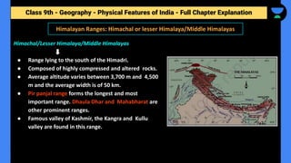 Go Class 9 Comprehensive Geography Guide: Physical Features of India for Class 9 | PDF