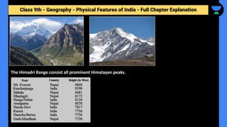Go Class 9 Comprehensive Geography Guide: Physical Features of India for Class 9 | PDF