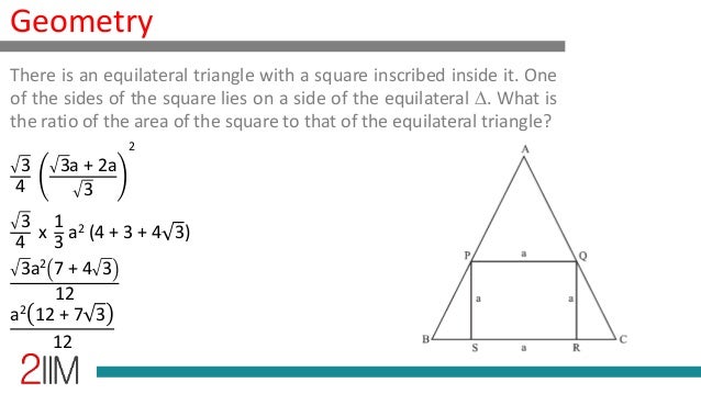 Geometry - Equilateral triangle and square