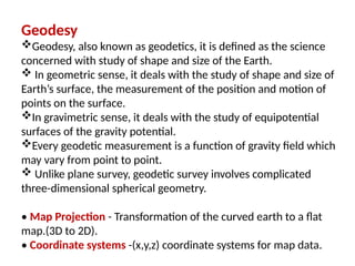 GEODESY Module IV.pptx info about geodesy | PPT