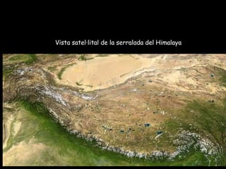Vista satel·lital de la serralada del Himalaya  