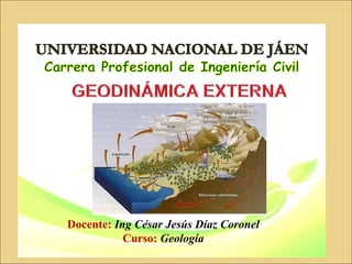 Docente: Ing César Jesús Díaz Coronel
Curso: Geología
 