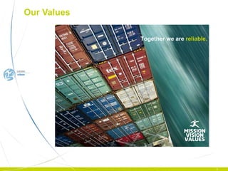 Our Values Together we are  reliable. 