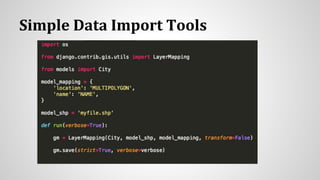 Simple Data Import Tools
 