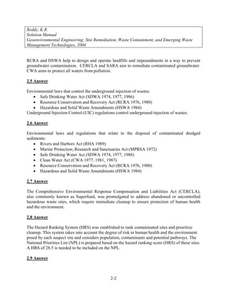 Answers to Problems – Geoenvironmental Engineering by Sharma & Reddy | PDF