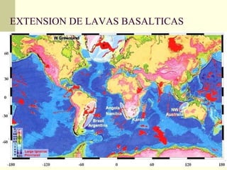 EXTENSION DE LAVAS BASALTICAS 
