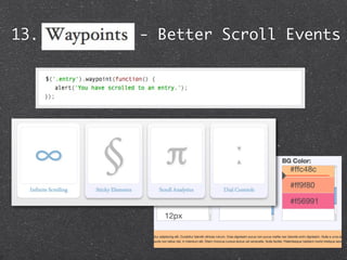 13. Waypoints - Better Scroll Events
 