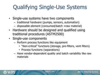 Tracking Single-Use & Scale-Up Best Practices | PDF