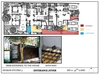 ENTRANCE
FOYER
WATER BODY
DESIGNSTUDIO3 ENTERANCE,FOYER
MAIN ENTRANCE TO THE HOUSE
NO11-33RD LANE
WATER BODY
 