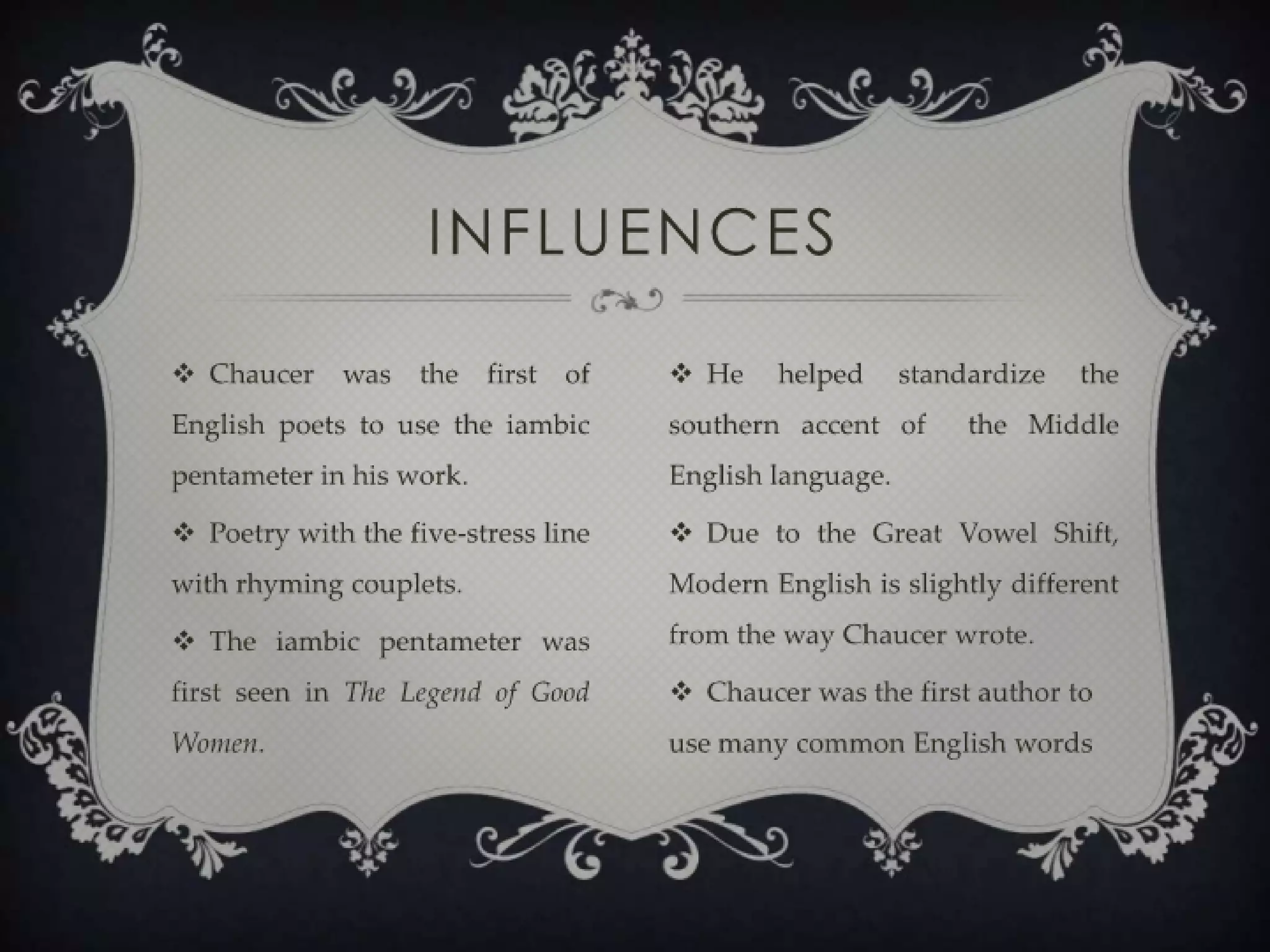 Geoffrey Chaucer Slide