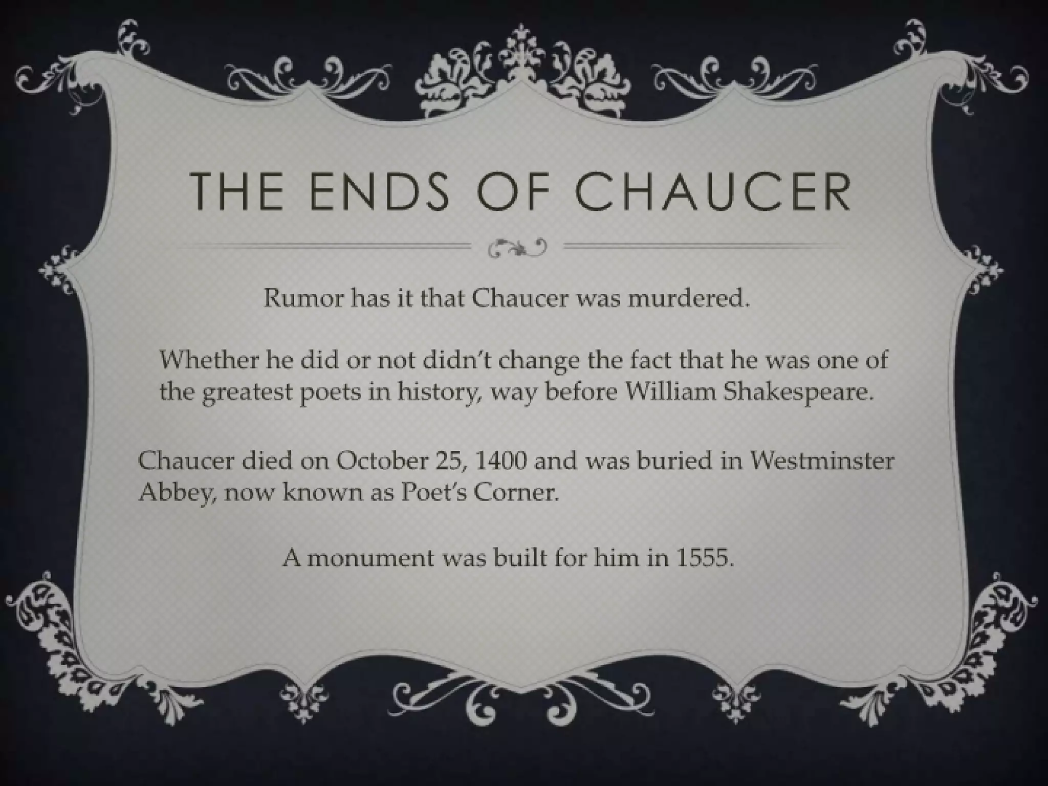 Geoffrey Chaucer Slide