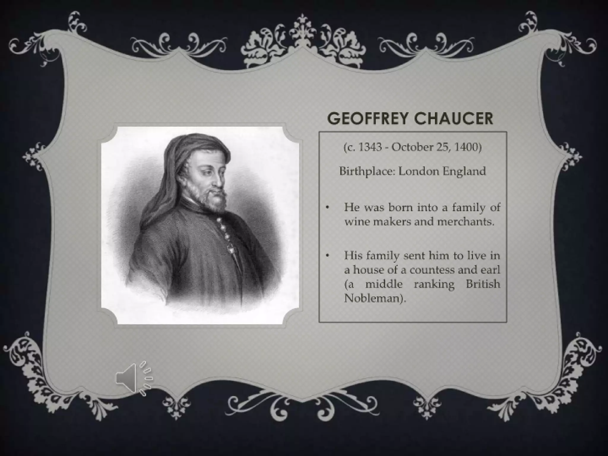 Geoffrey Chaucer Slide