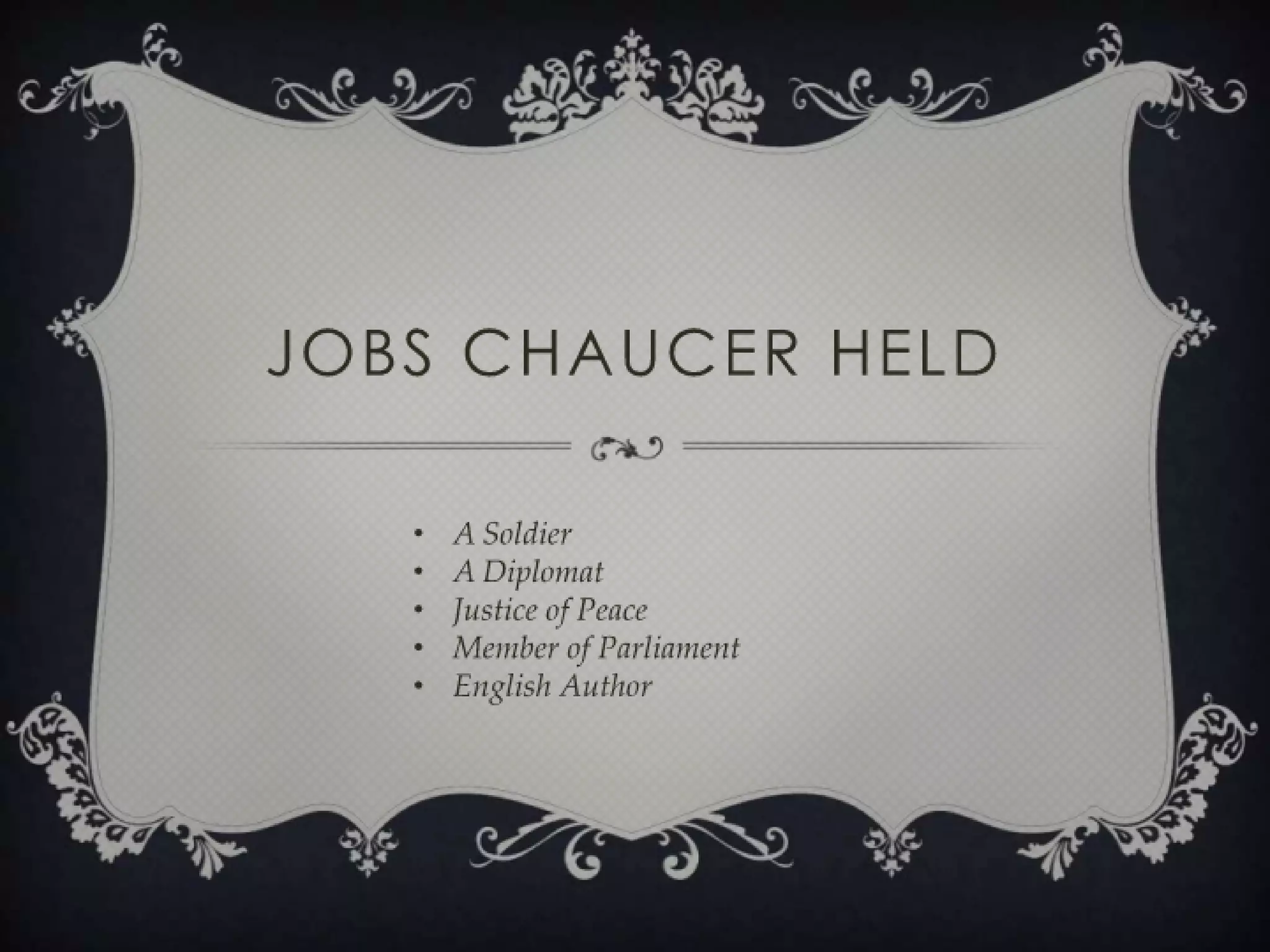 Geoffrey Chaucer Slide