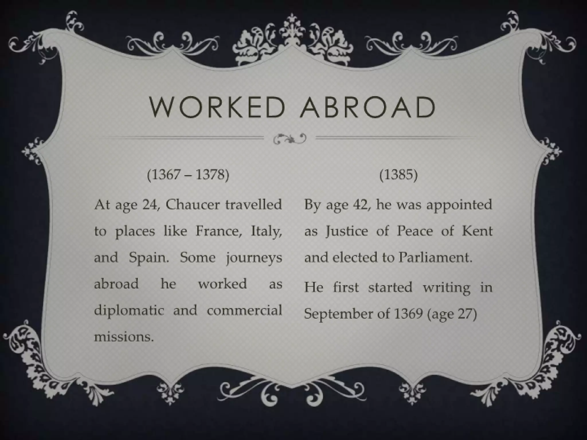 Geoffrey Chaucer Slide