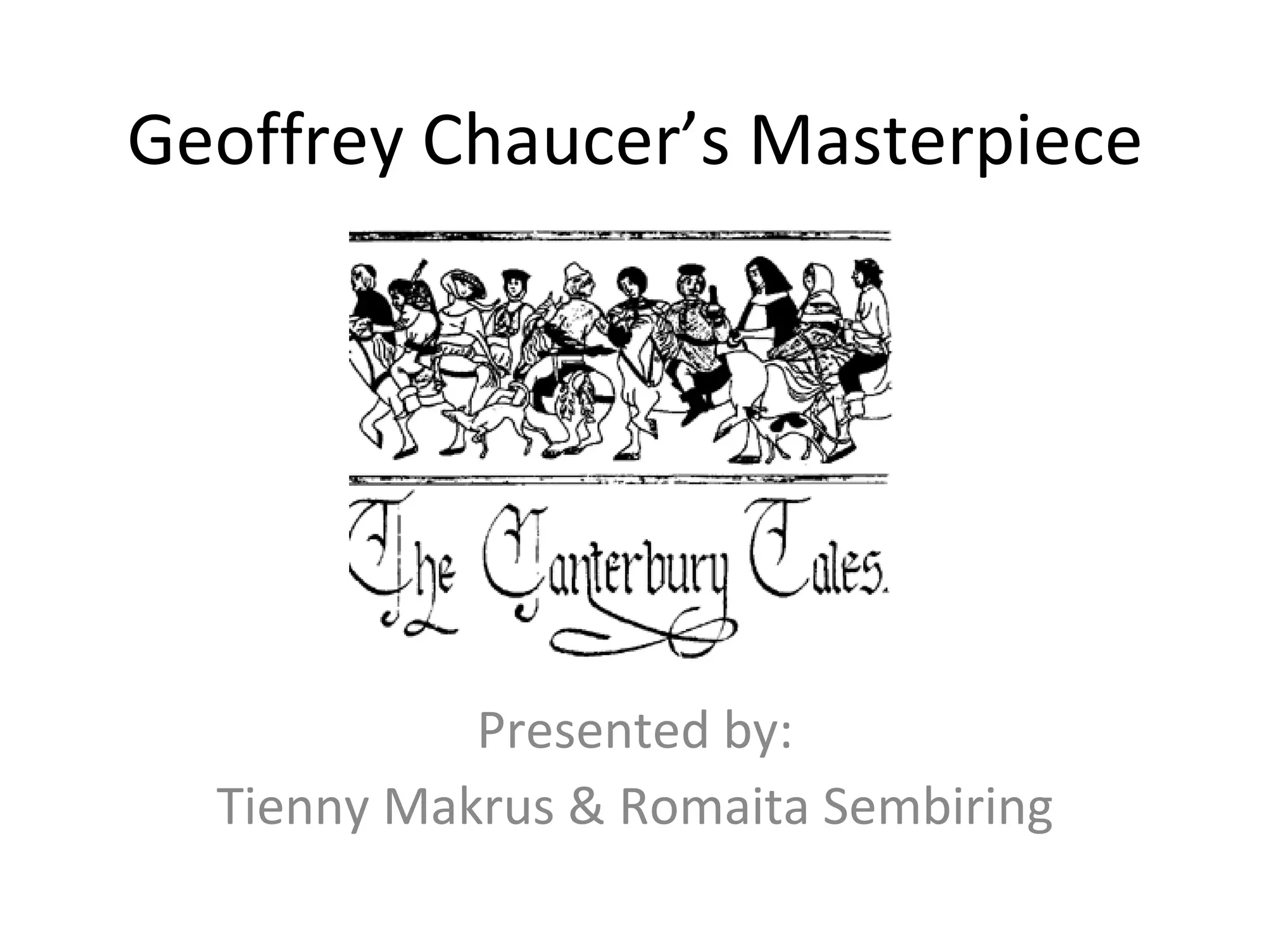 Chaucer'S Masterpiece: More Than Just Stories, A History Lesson - 0aut7d5
