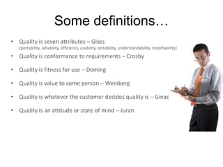 Quality – satisfaction and
dissatisfaction
13
 
