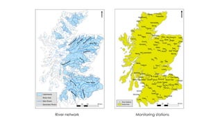 Monitoring stationsRiver network
 