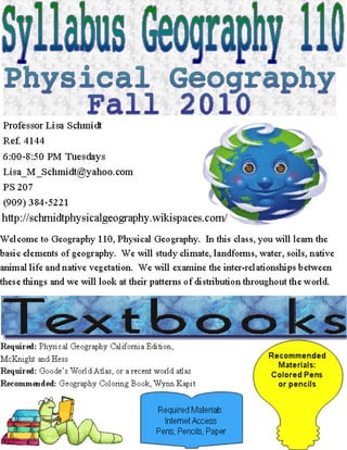 Geog 110 syllabus fall 2010