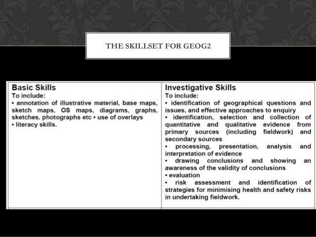 Aqa geography a level coursework