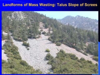 Examples of Mass Wasting Hazards
 