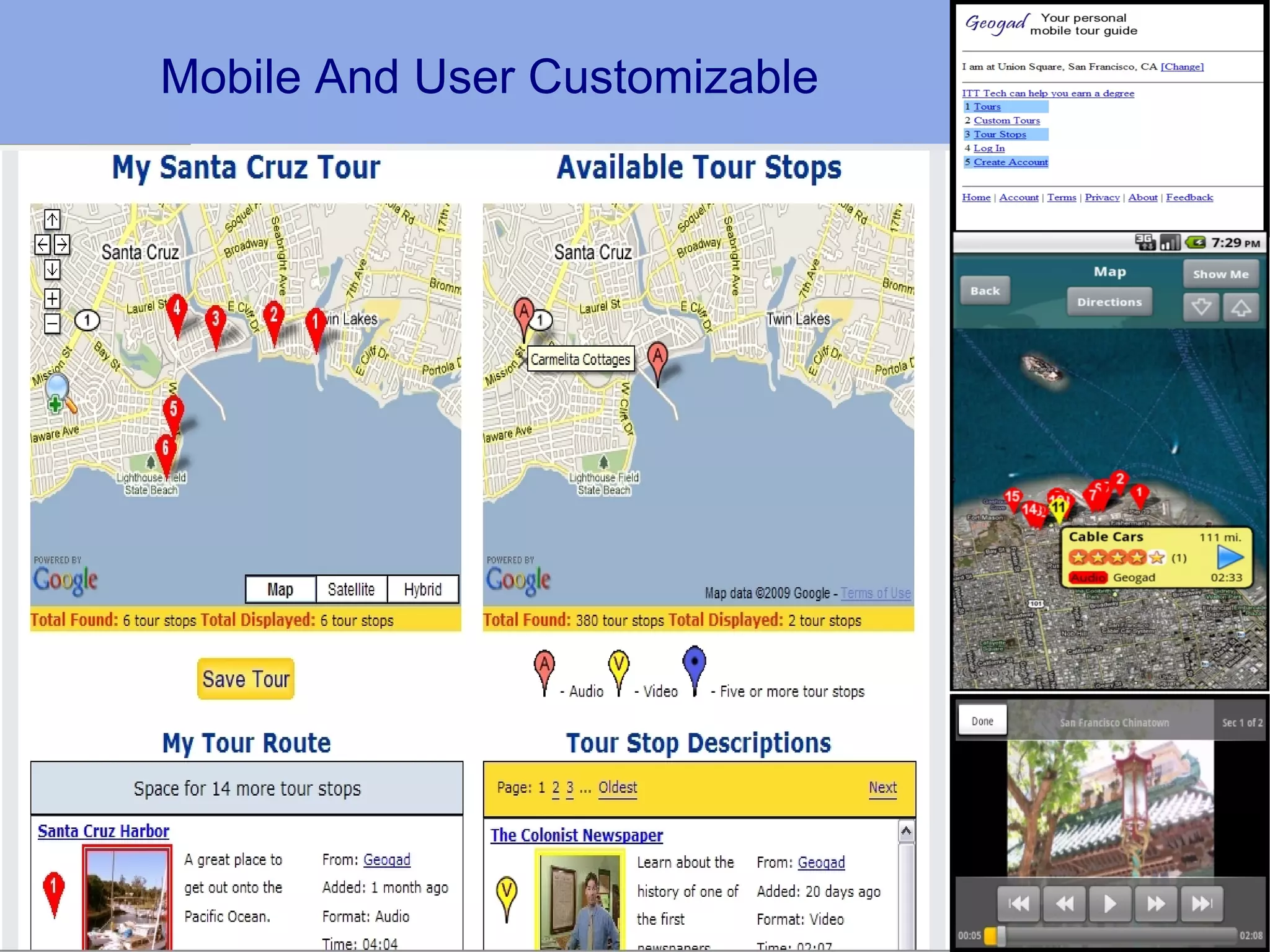Mobile And User Customizable
 