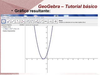 GeoGebra – Tutorial básico

    Gráfico resultante:
 