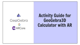 GeoGebra 3D AR Guide
