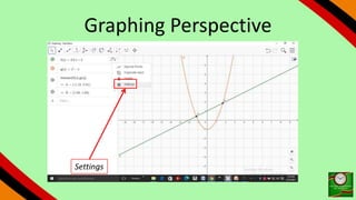 Graphing Perspective
Settings
 