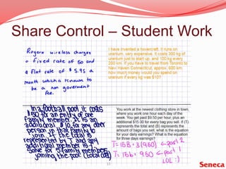 Share Control – Student Work