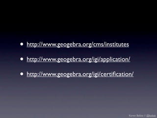 Geogebra Institute Geogebra intézetek | KEY