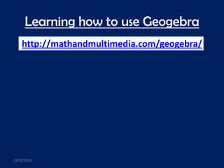 Geogebra workshop | PPTX