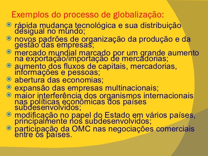 Esse Texto Descreve Qual Situação Representativa Do Processo De Globalização