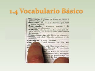 1.4 Vocabulario Básico
