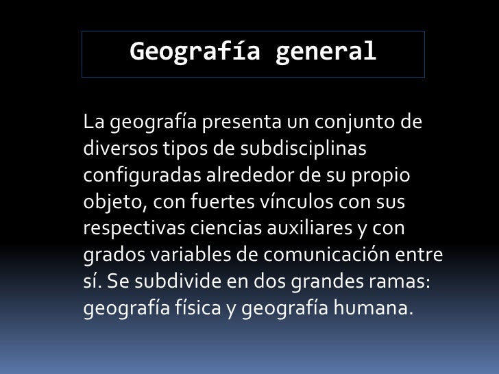 GeografíA General