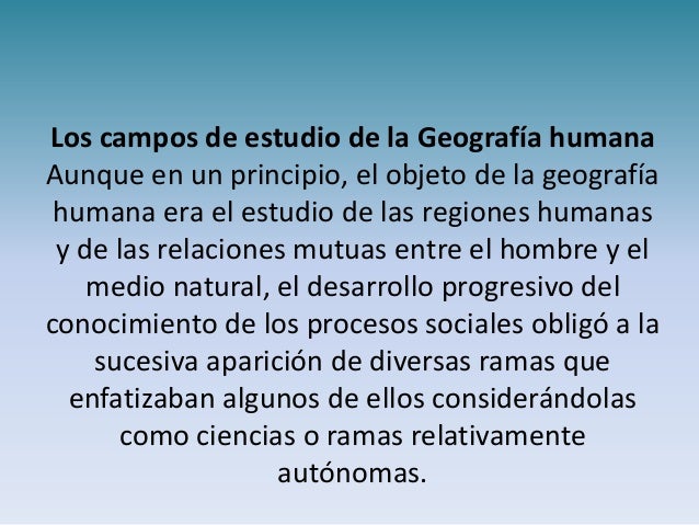 Geografía humana