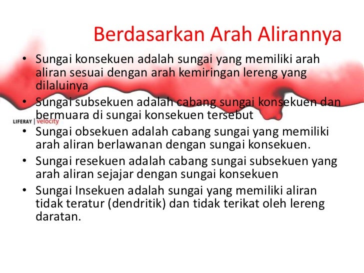 Geografi, pola aliiran sungai