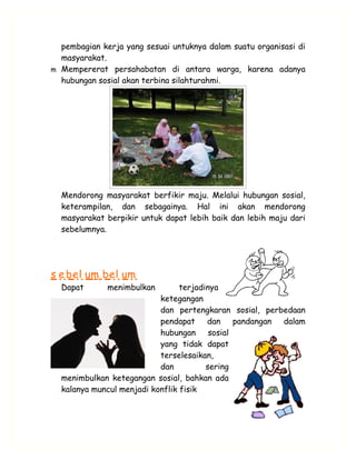 Geografi 8   makalah hubungan sosial