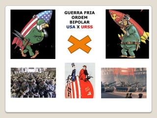 GUERRA FRIA
   ORDEM
  BIPOLAR
 USA X URSS
 