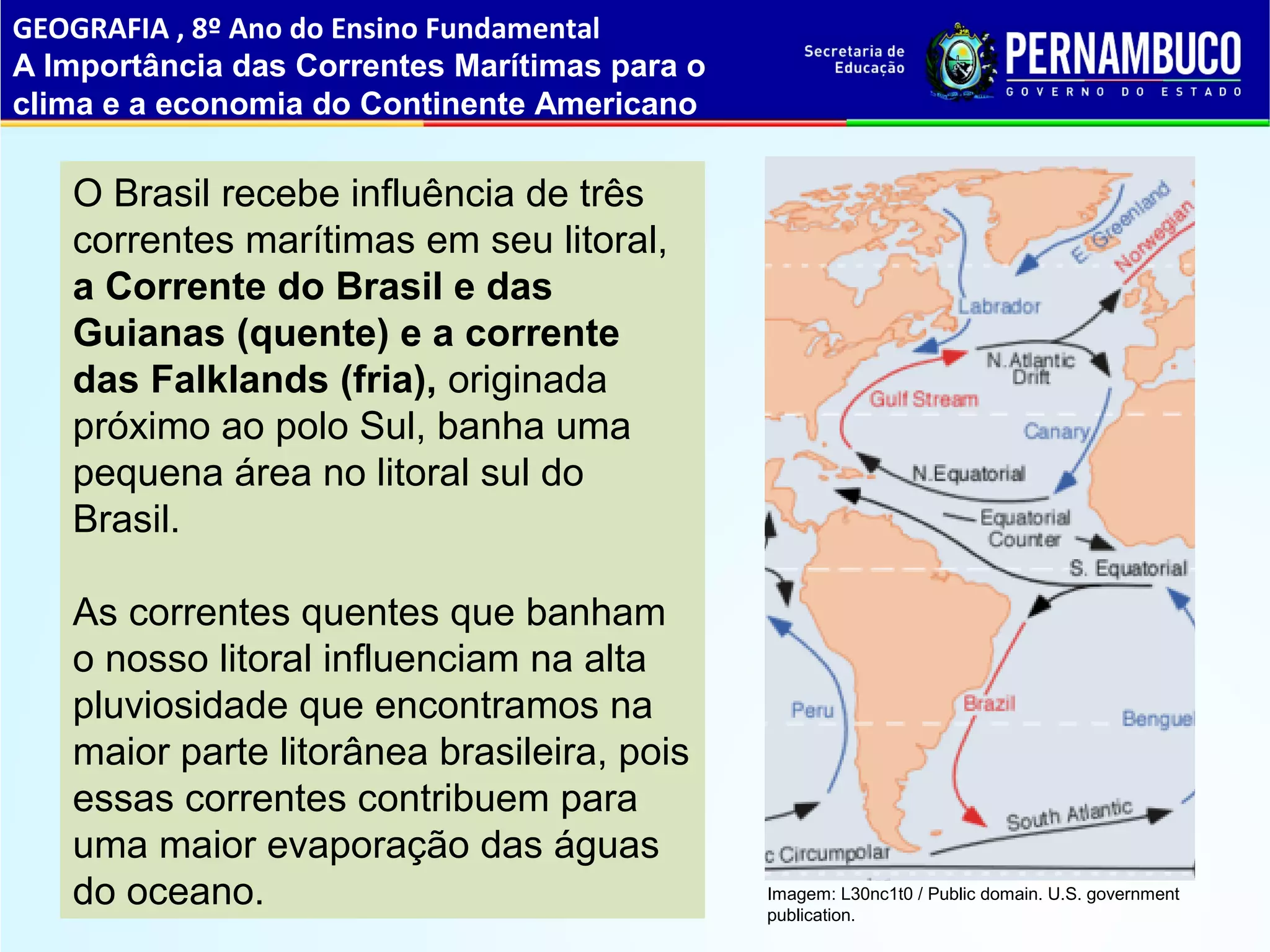 Geografia a importancia das correntes maritimas para o clima e a ...
