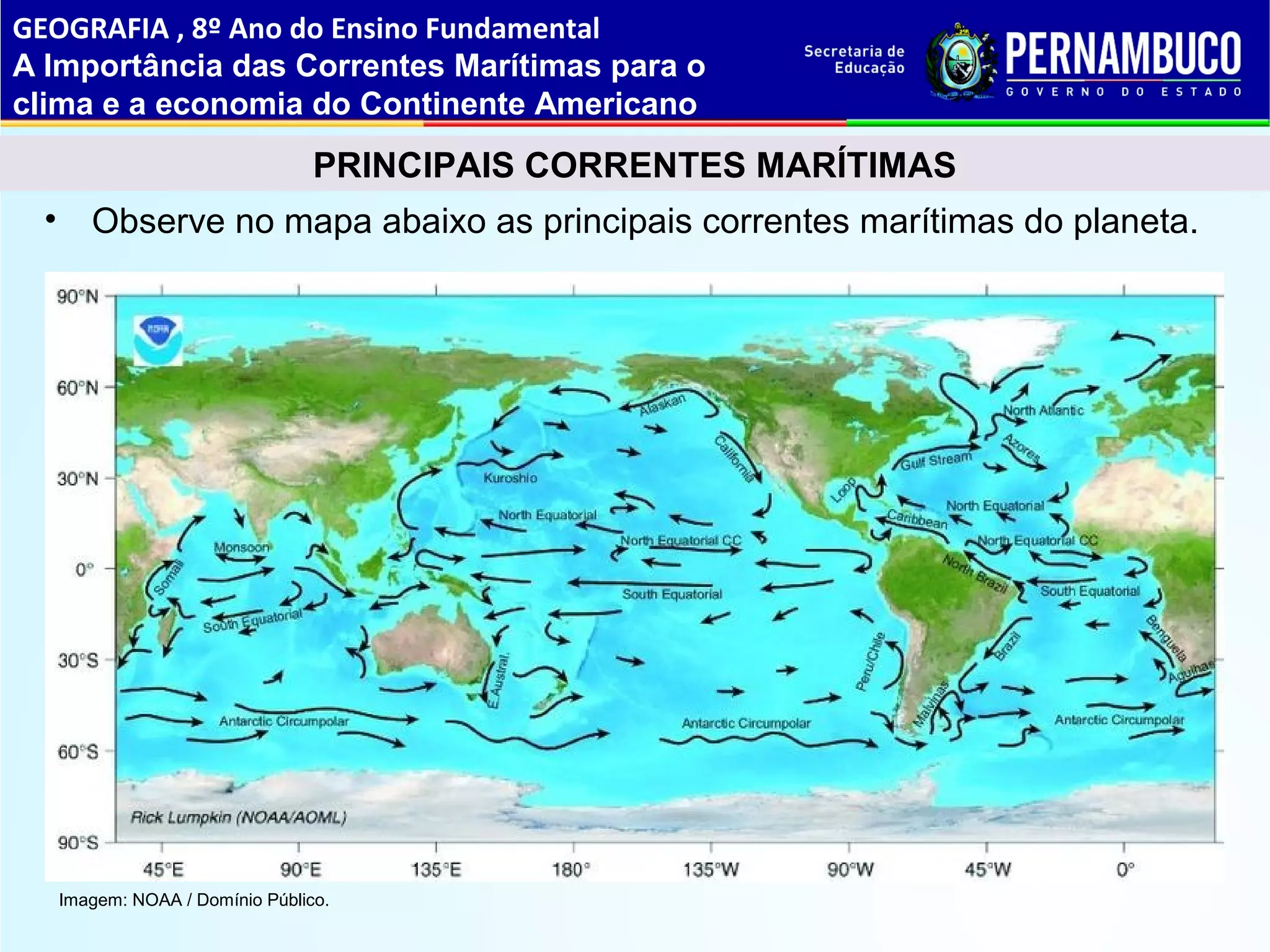 Geografia a importancia das correntes maritimas para o clima e a ...