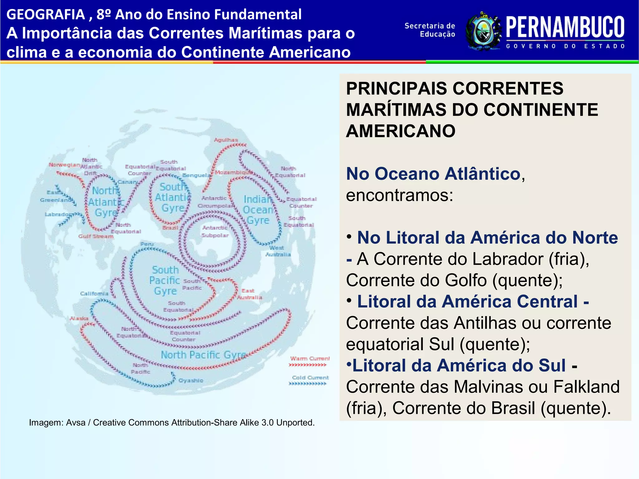 Geografia a importancia das correntes maritimas para o clima e a ...