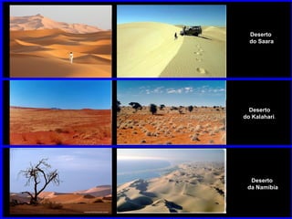 Deserto  da Namíbia Deserto  do Saara Deserto  do Kalahari .  