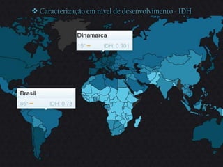  Caracterização em nível de desenvolvimento - IDH
 
