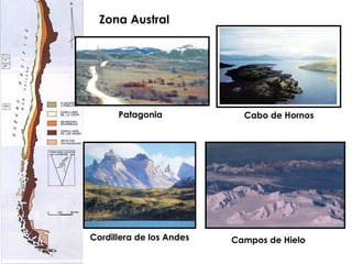 Zona Austral Patagonia Cabo de Hornos Campos de Hielo Cordillera de los Andes 