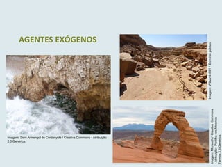 AGENTES EXÓGENOS
Imagem:Wilson44691/Domíniopúblico.
Imagem:Mlcreech/CreativeCommons
-Atribuição-PartilhanosMesmos
Termos2.5Genérica.
Imagem: Dani Armengol de Cerdanyola / Creative Commons - Atribuição
2.0 Genérica.
 