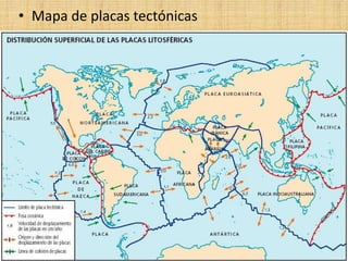 •Mapa de placas tectónicas  
