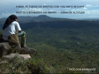 PICO DOS BARBADOS A BAÍA DE TODOS OS SANTOS COM 1052 KM² E 56 ILHAS PICO DOS BARBADOS EM ABAÍRA --- 2080M DE ALTITUDE 