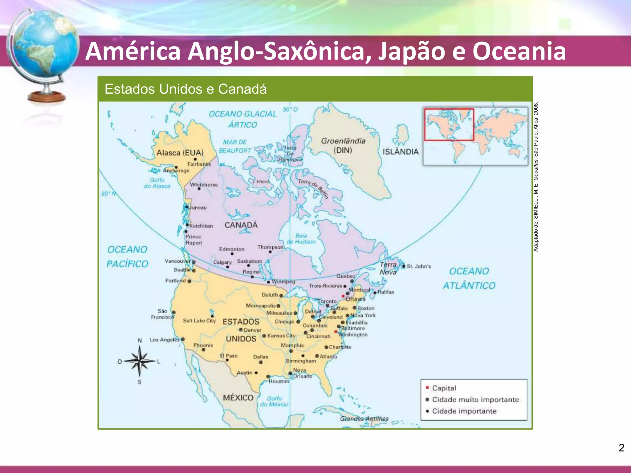 Geografia9 america anglo_saxonica | PPTX