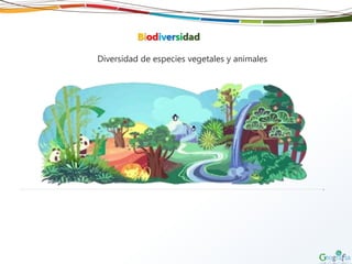 Biodiversidad
Diversidad de especies vegetales y animales
 